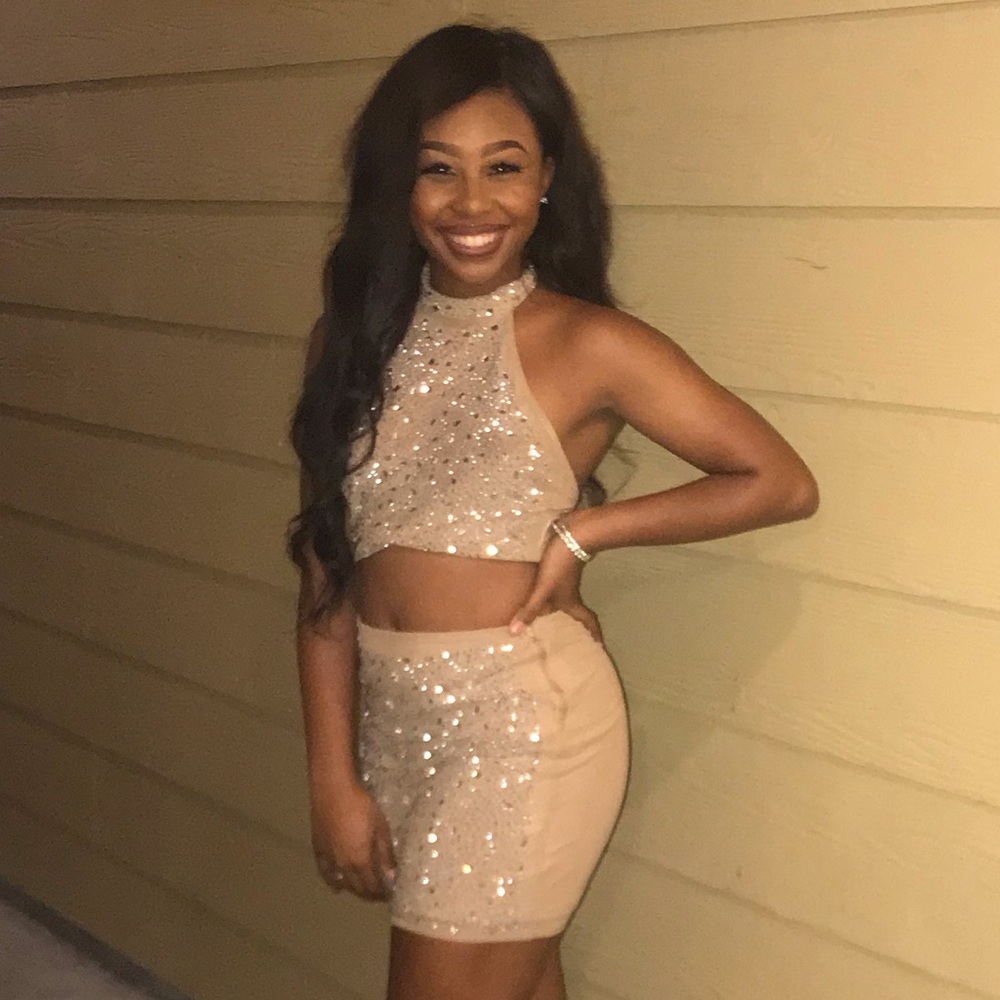 Sequins two-piece set